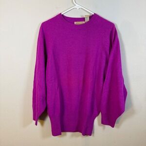 Sportswear Systems Vintage Magenta Lambswool Angora Crewneck Sweater Medium